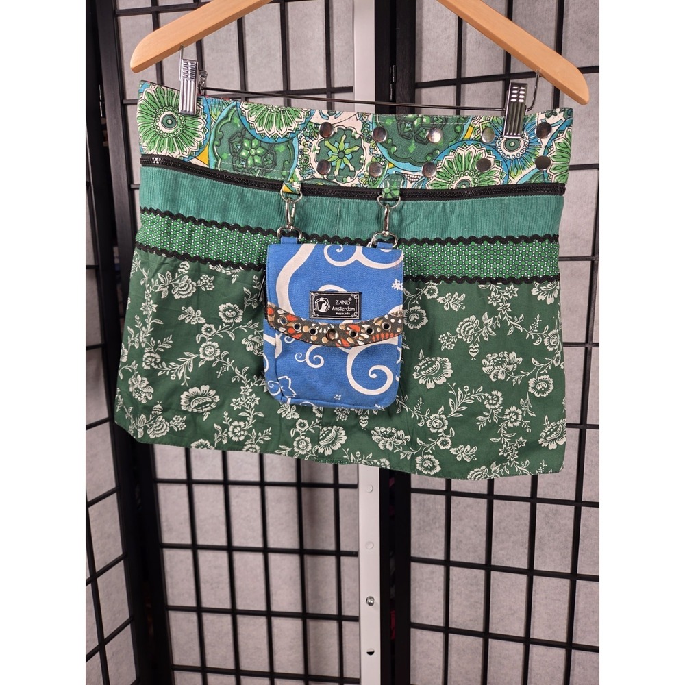Zand Amsterdam Wrap Skirt One Size Snap Boho‎ Festiva Reversible Women's Paisley